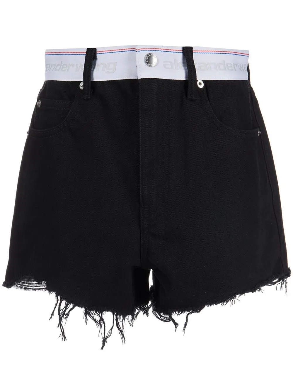 logo-waistband denim shorts | Alexander Wang | Eraldo.com