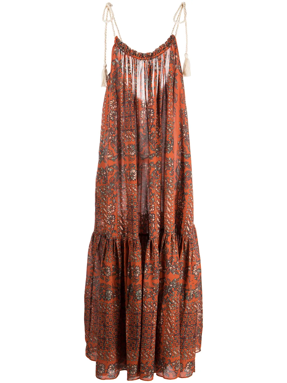 

Ulla Johnson floral-print midi dress - Orange