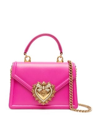Dolce & Gabbana BB6711-AV893 Red Mini Devotion Calfskin Top Handle Bag  D&G Purse