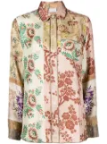Pierre-Louis Mascia floral-print silk shirt - Brown