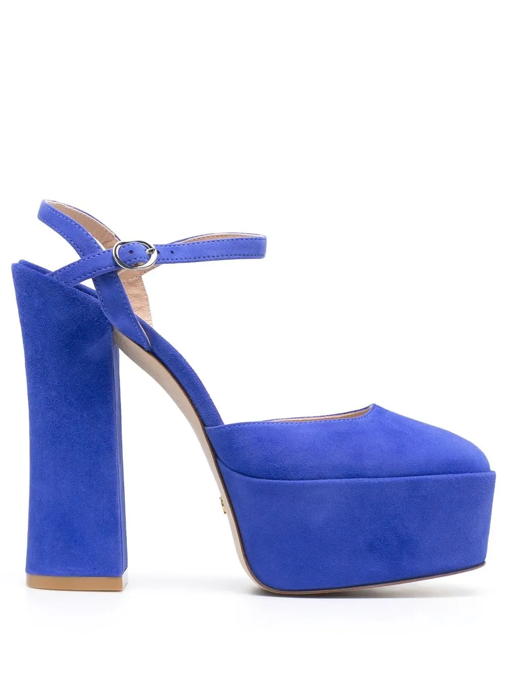 

Stuart Weitzman zapatillas con plataforma y hebilla - Azul