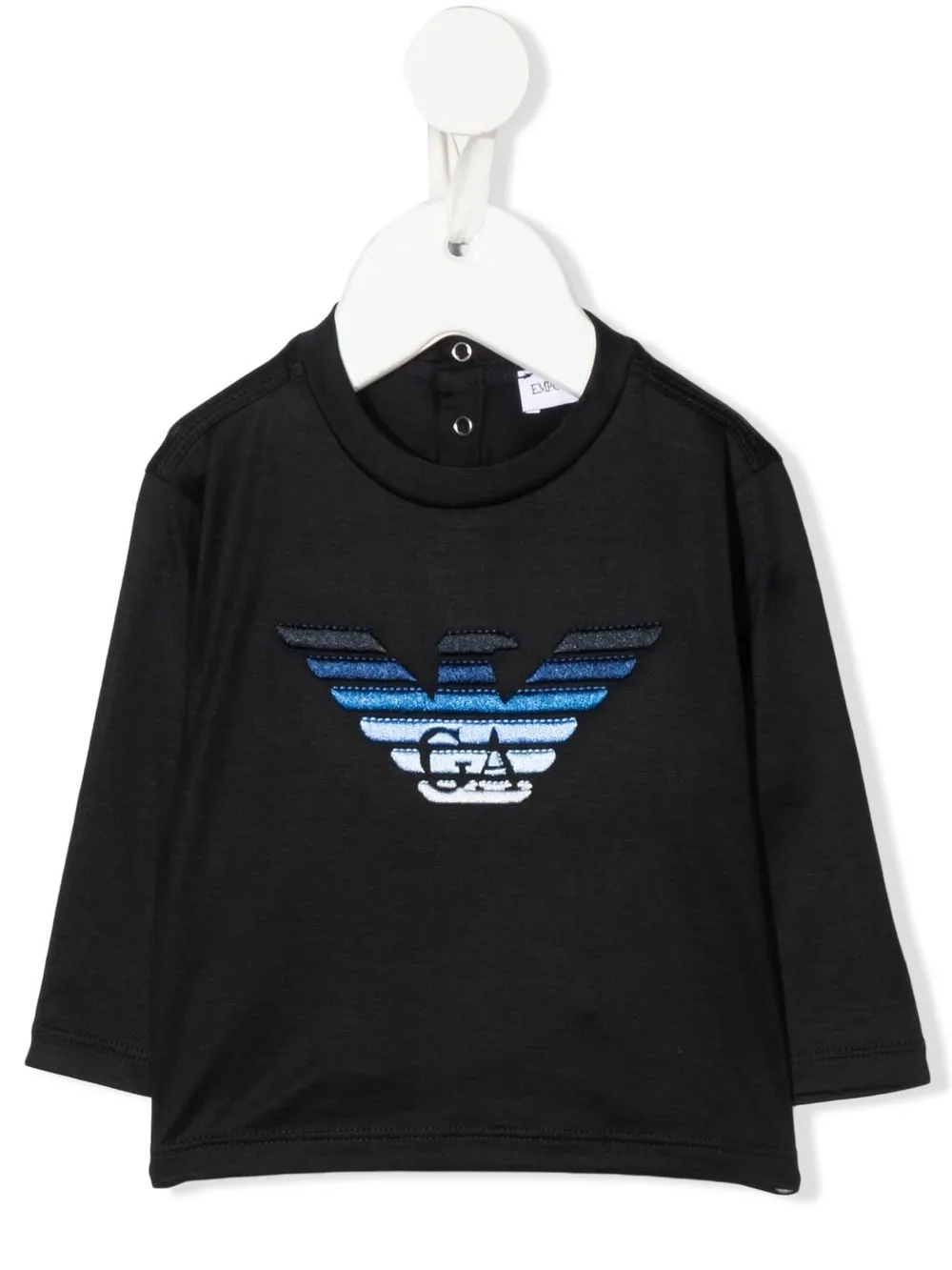 

Emporio Armani Kids sudadera con logo estampado - Azul