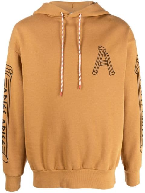 Aries logo print hoodie