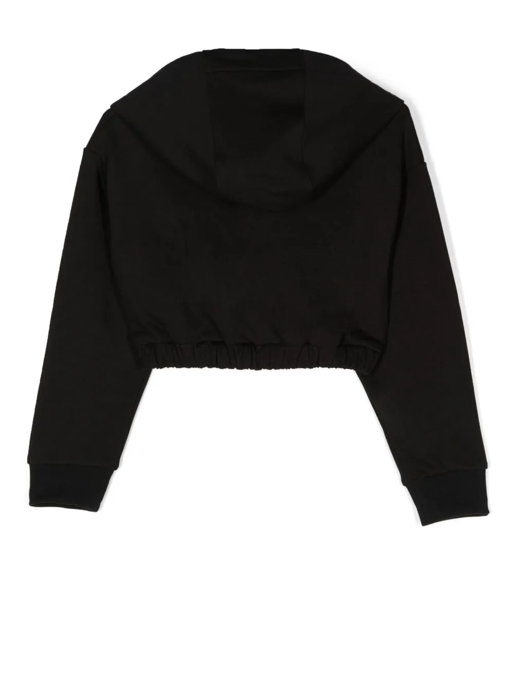 Fendi Kids Cropped hoodie Zwart