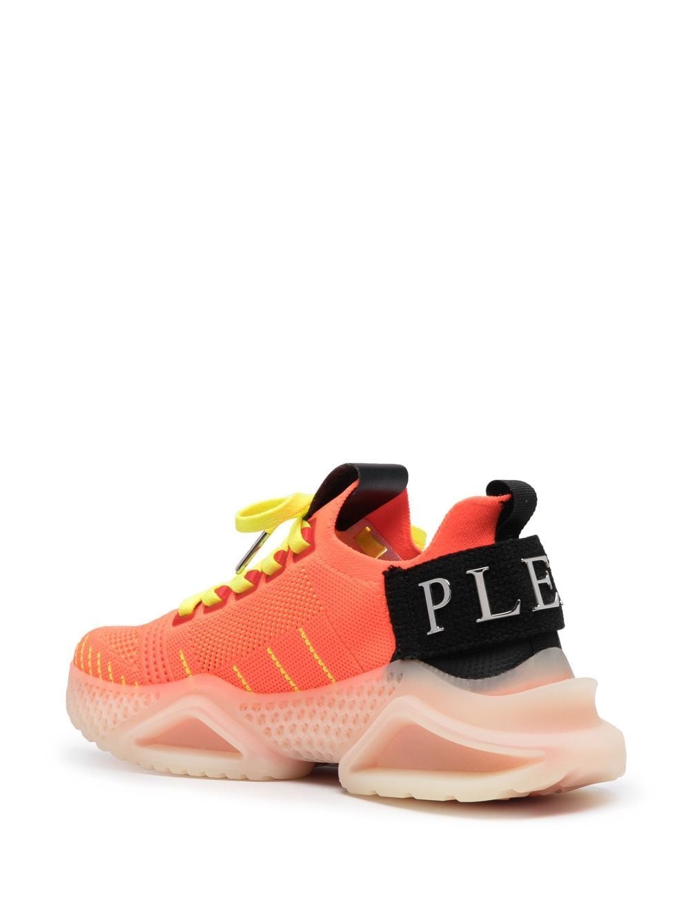Shop Philipp Plein Runner Iconic Low-top Sneakers In Orange