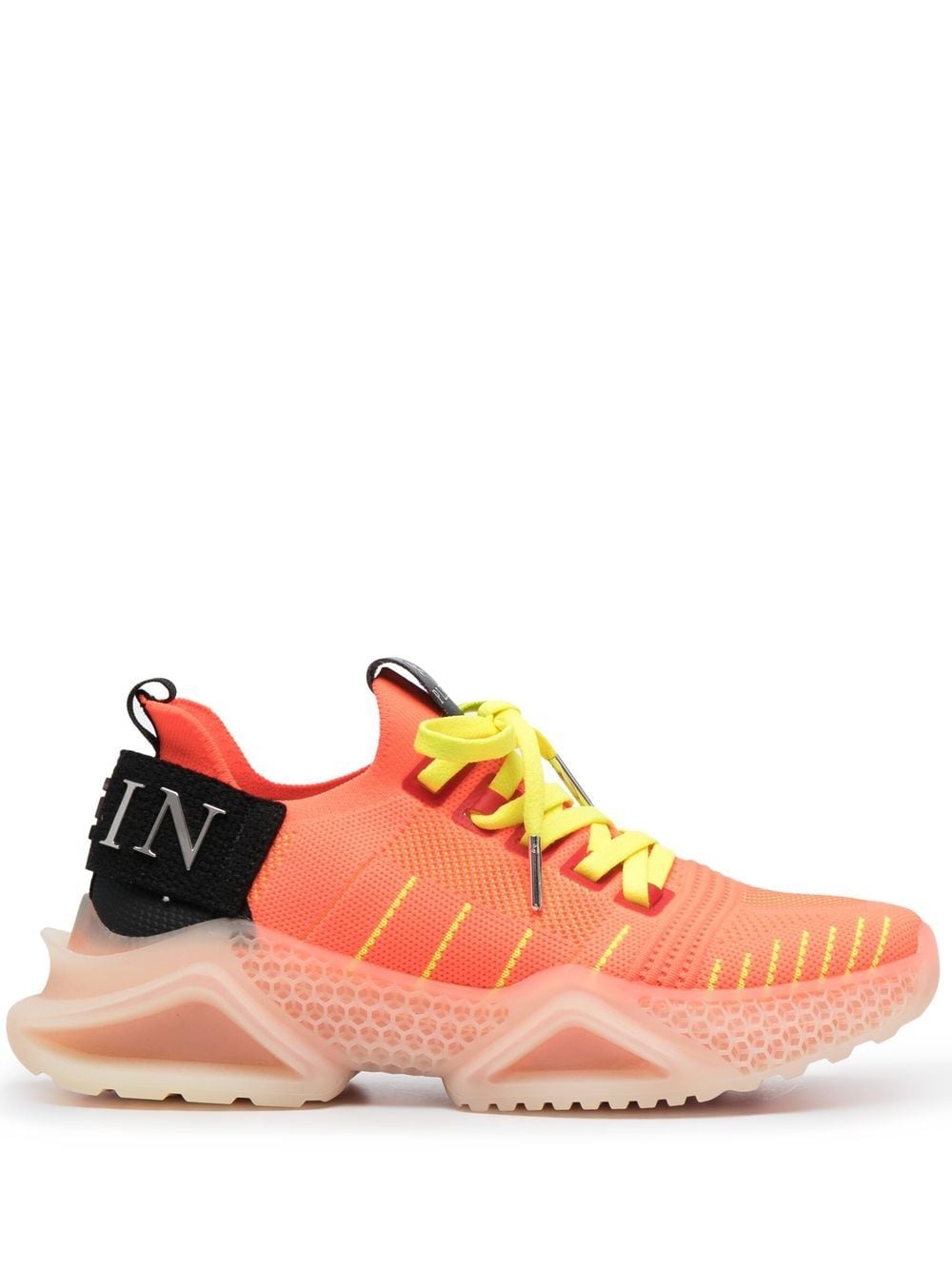 Shop Philipp Plein Runner Iconic Low-top Sneakers In Orange