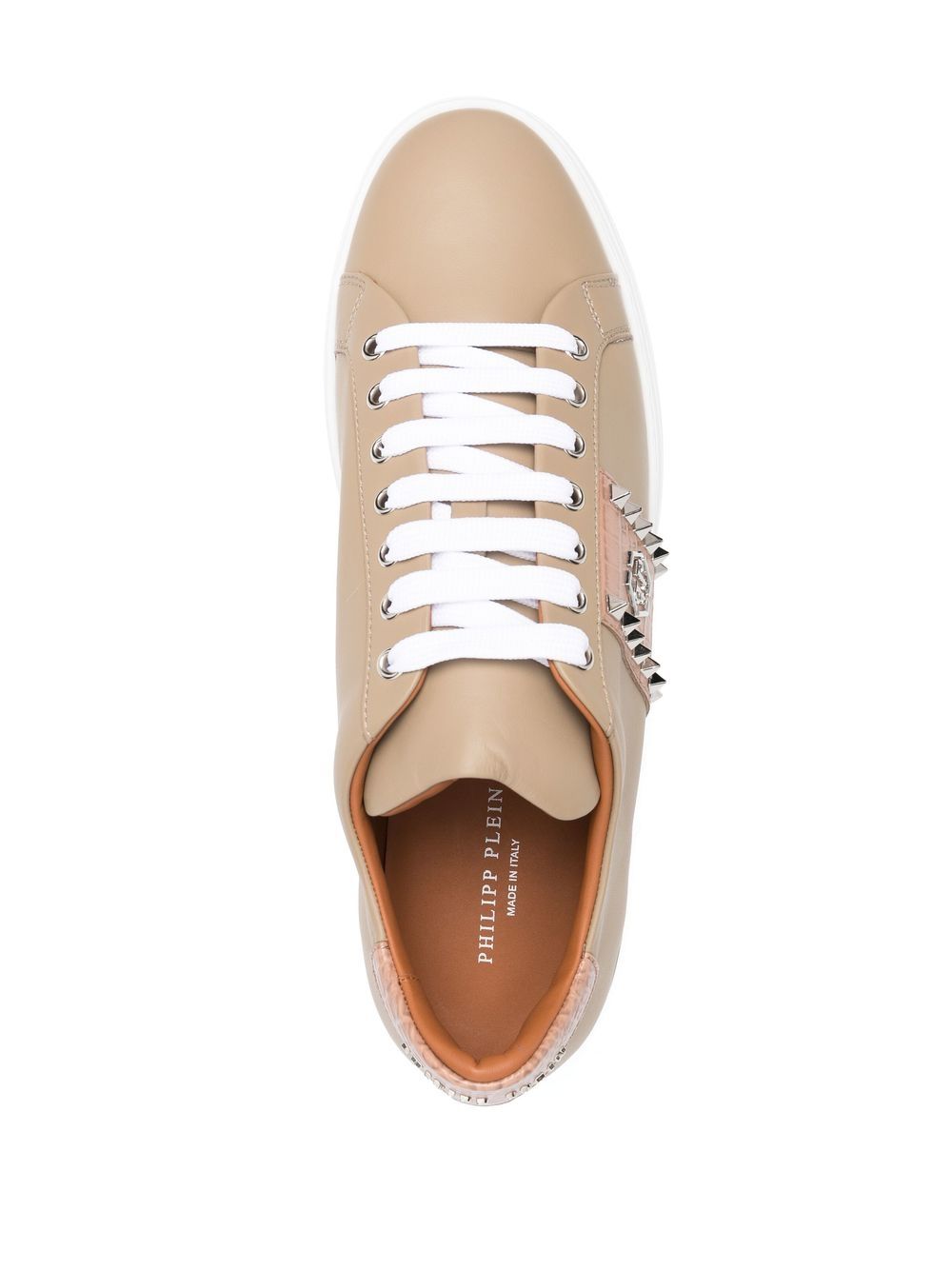 Shop Philipp Plein The Plein Original Tm Low-top Sneakers In Nude