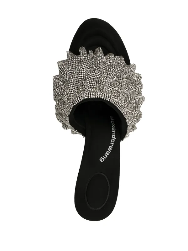 【関税込み】Nala 105 Logo Sandals - Alexander Wang - Black Alexander Wang Nala 105mm logo-plaque Sandals | Black | FARFETCH
