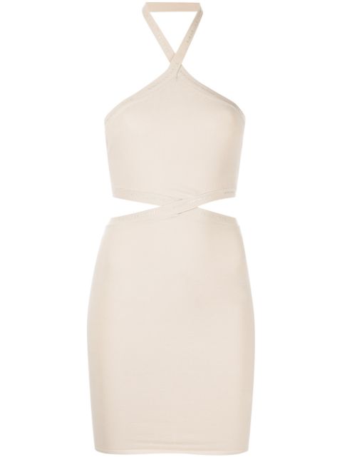 Affordable Alexander Wang logo-trim halterneck dress Women