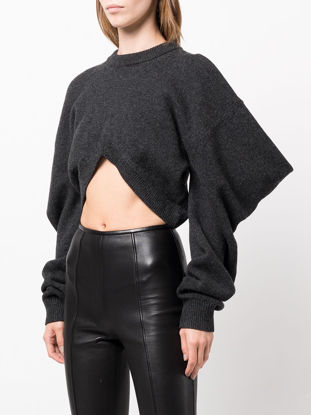 Alexander Wang Cropped V-hem Jumper - Farfetch