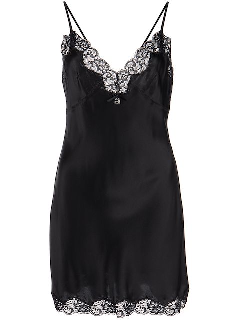 Alexander Wang lace-trim silk slip dress