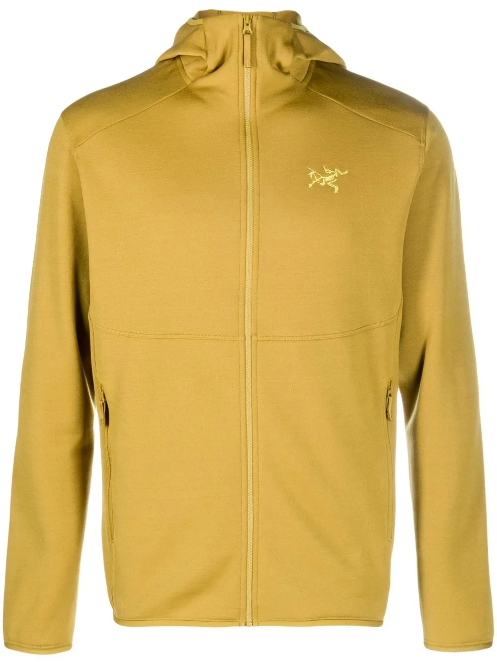 

Arc'teryx embroidered-logo zip-up hoodie - Yellow