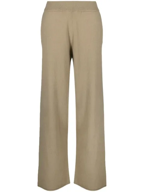 extreme cashmere straight-leg knitted trousers
