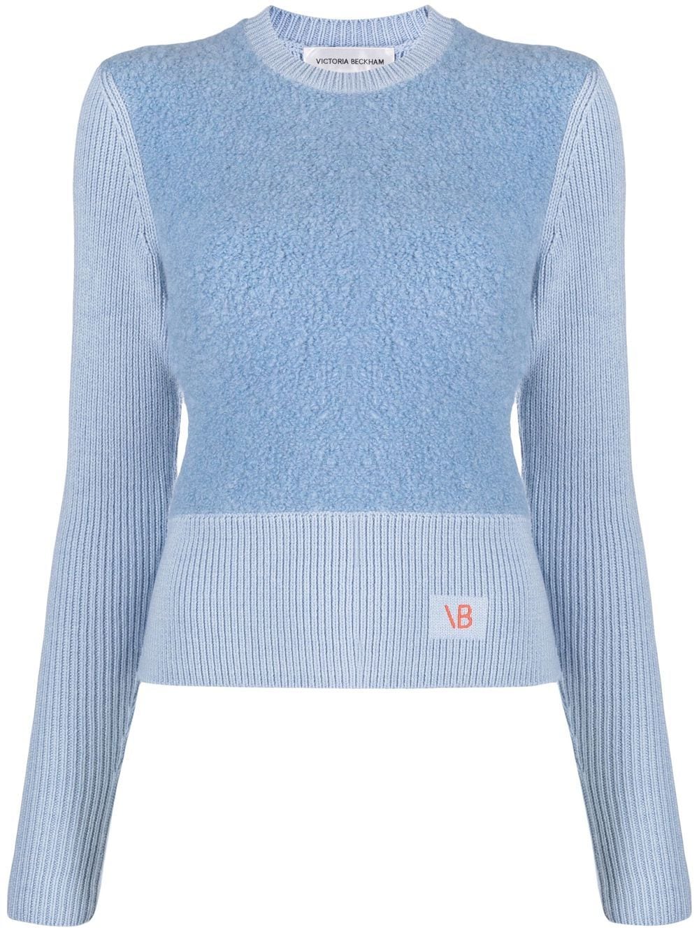 Victoria Beckham two-tone long-sleeved Jumper - Farfetch