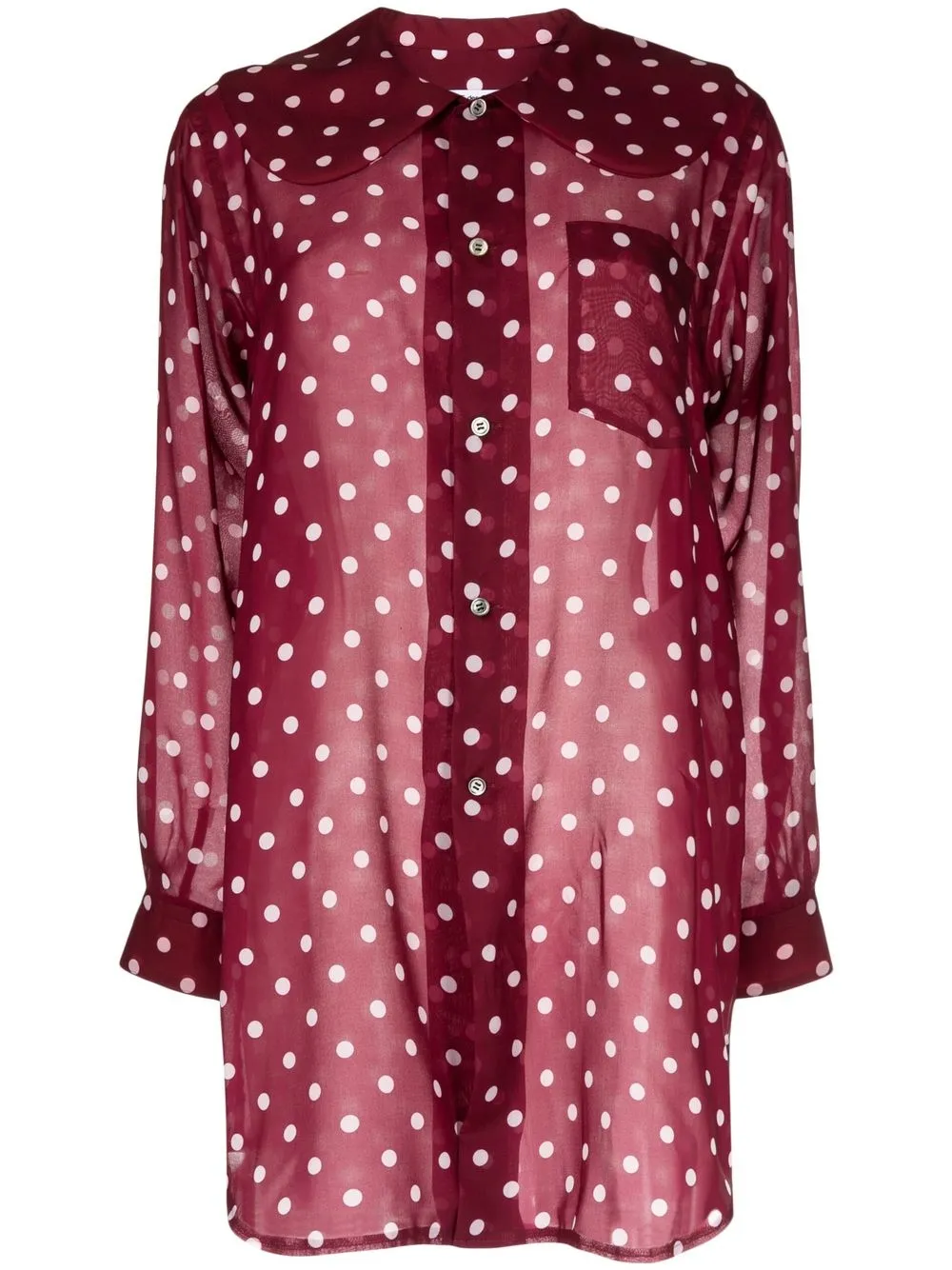 

Comme Des Garçons Comme Des Garçons camisa con estampado de lunares - Rojo