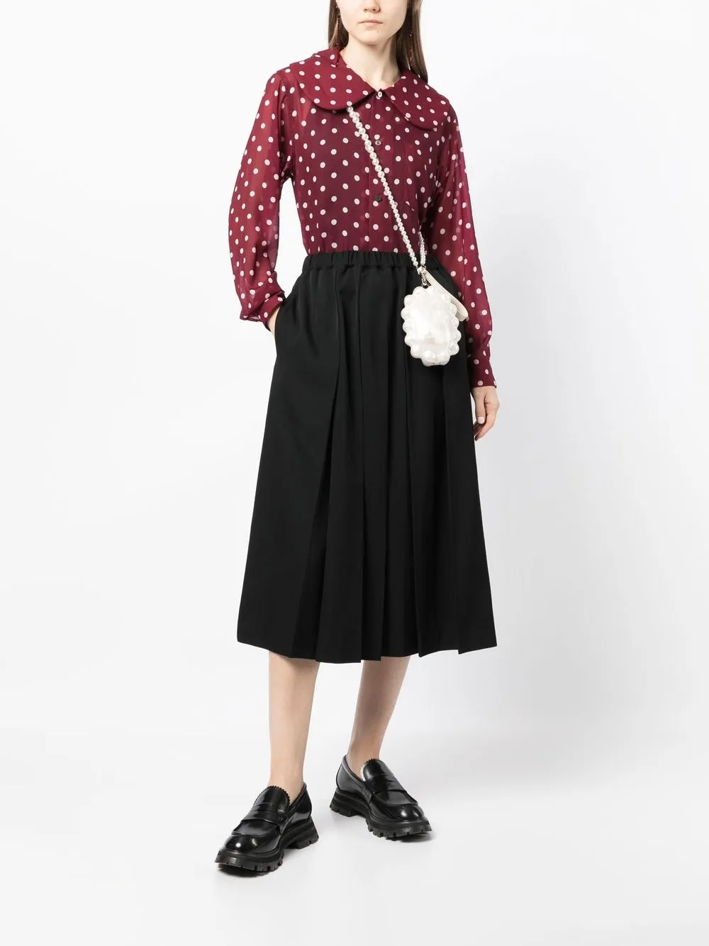 Comme Des Garçons Comme Des Garçons Blouse met stippen - Rood