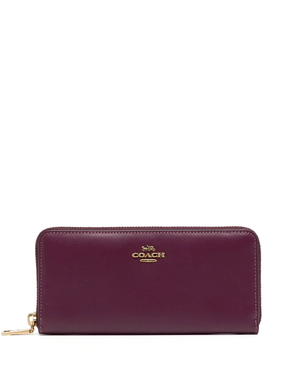 

Coach logo-plaque leather purse - Purple