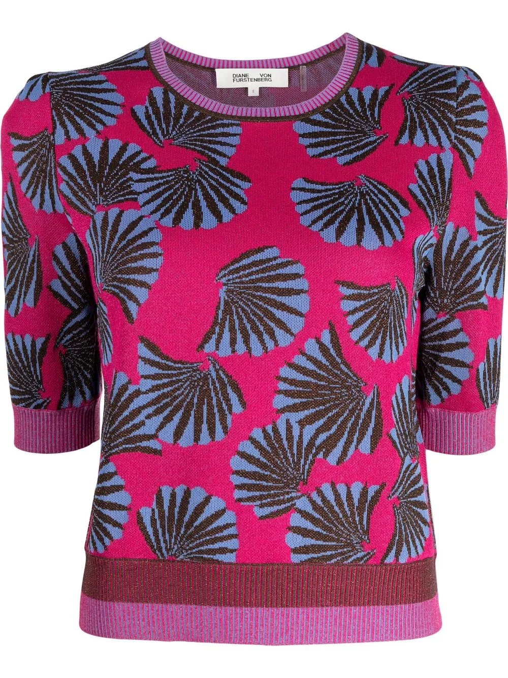 

DVF Diane von Furstenberg top Zander estampado - Rosado