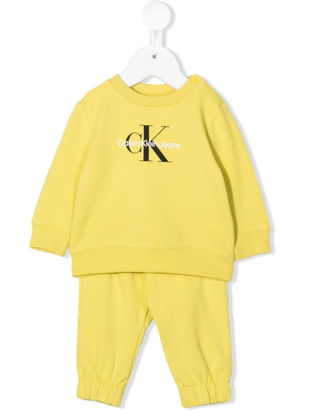 

Calvin Klein Kids traje deportivo con logo estampado - Amarillo