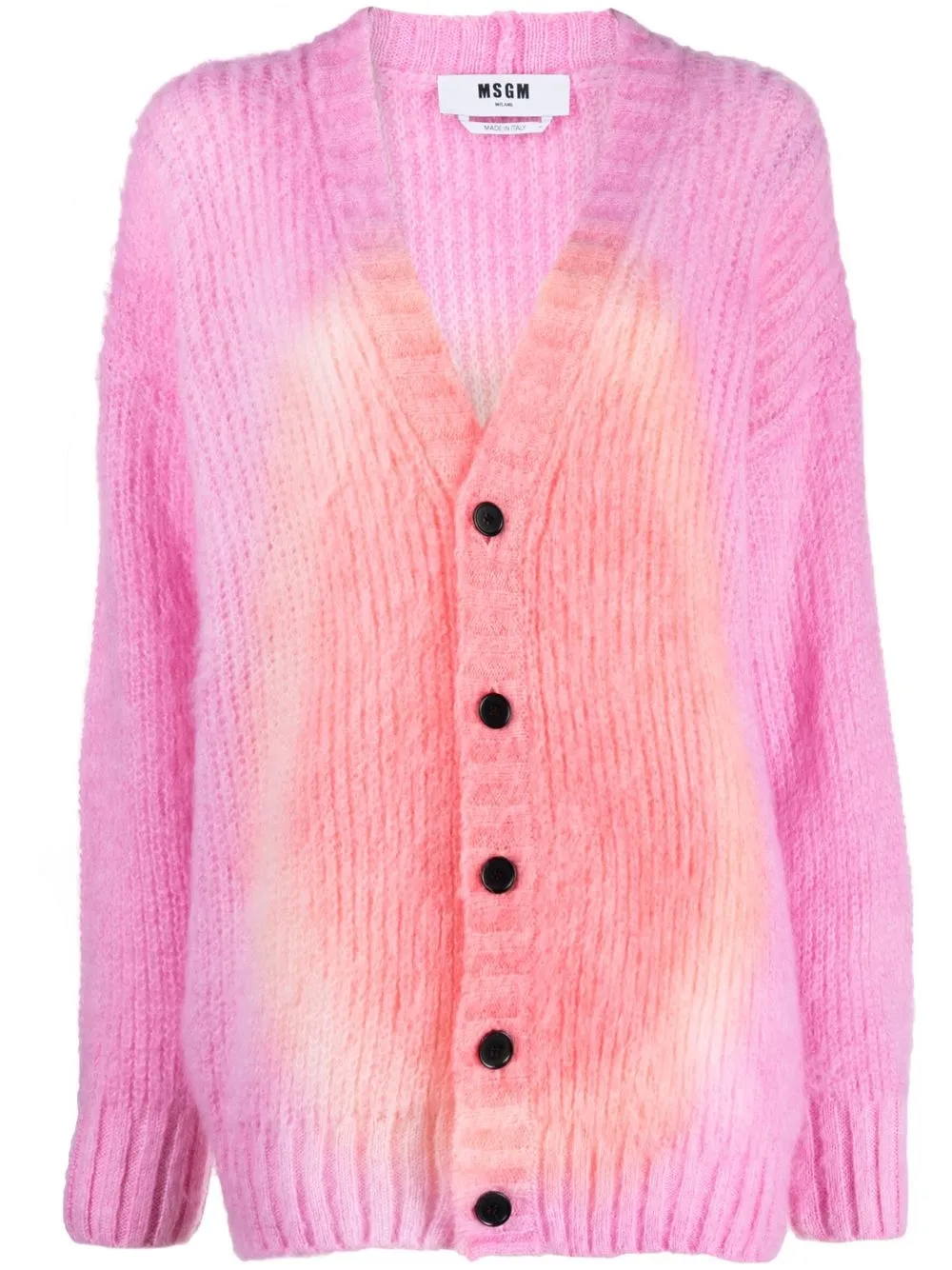 

MSGM cárdigan con motivo tie-dye - Rosado