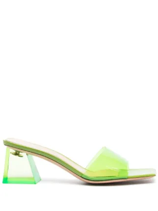 Gianvito Rossi Cosmic 55mm Transparent lucite heel Mules Green FARFETCH IE