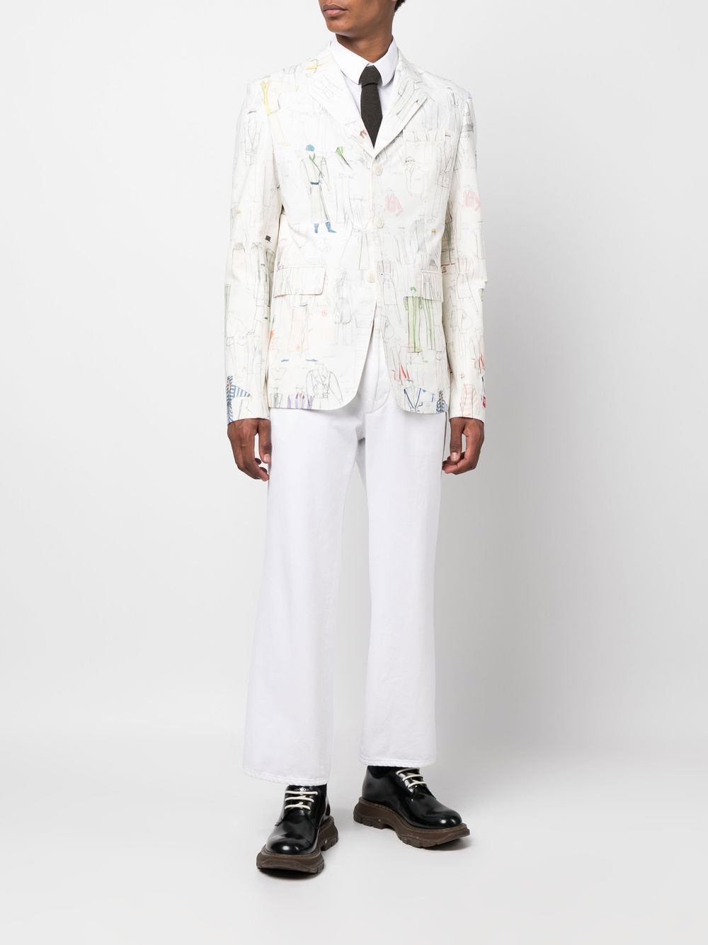 Kenzo Blazer met print - Wit