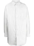 Maison Margiela striped padded shirt - White