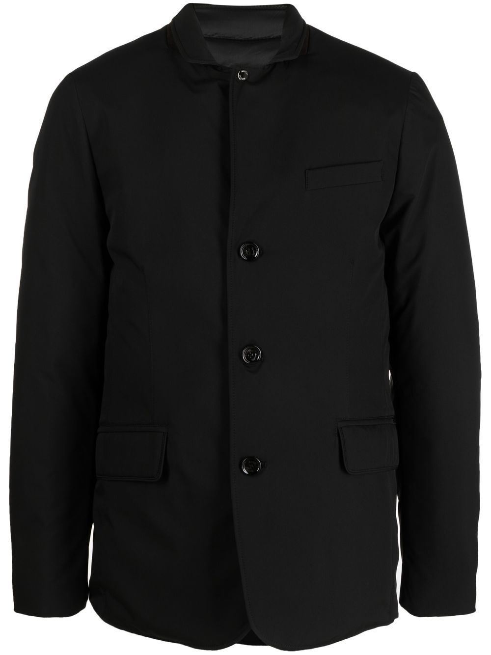 Moorer single-breasted padded jacket - Black