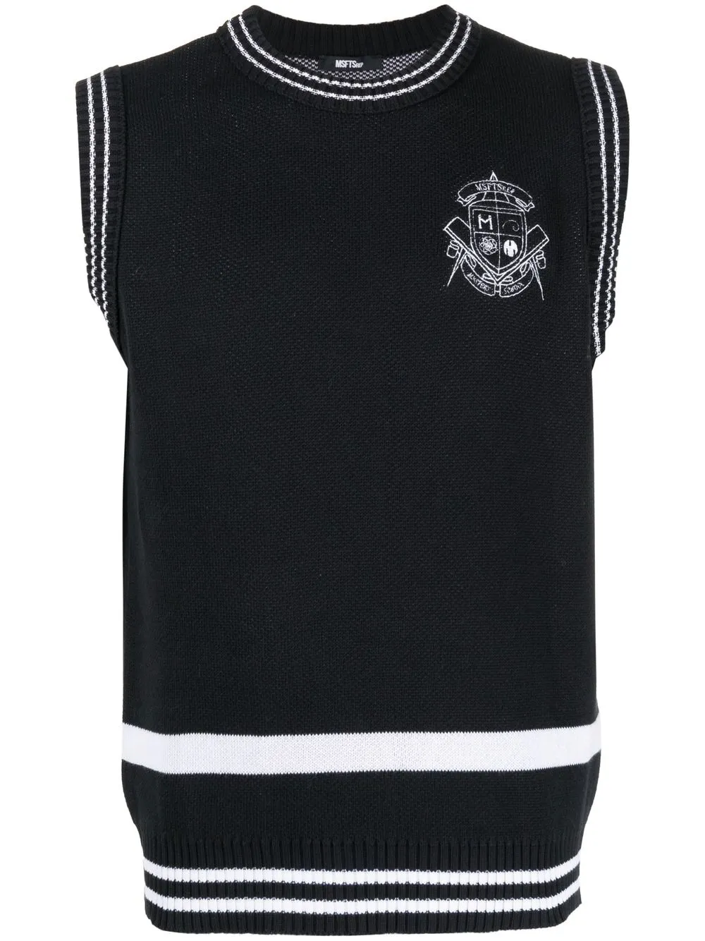 

MSFTSrep sleeveless knitted vest - Black