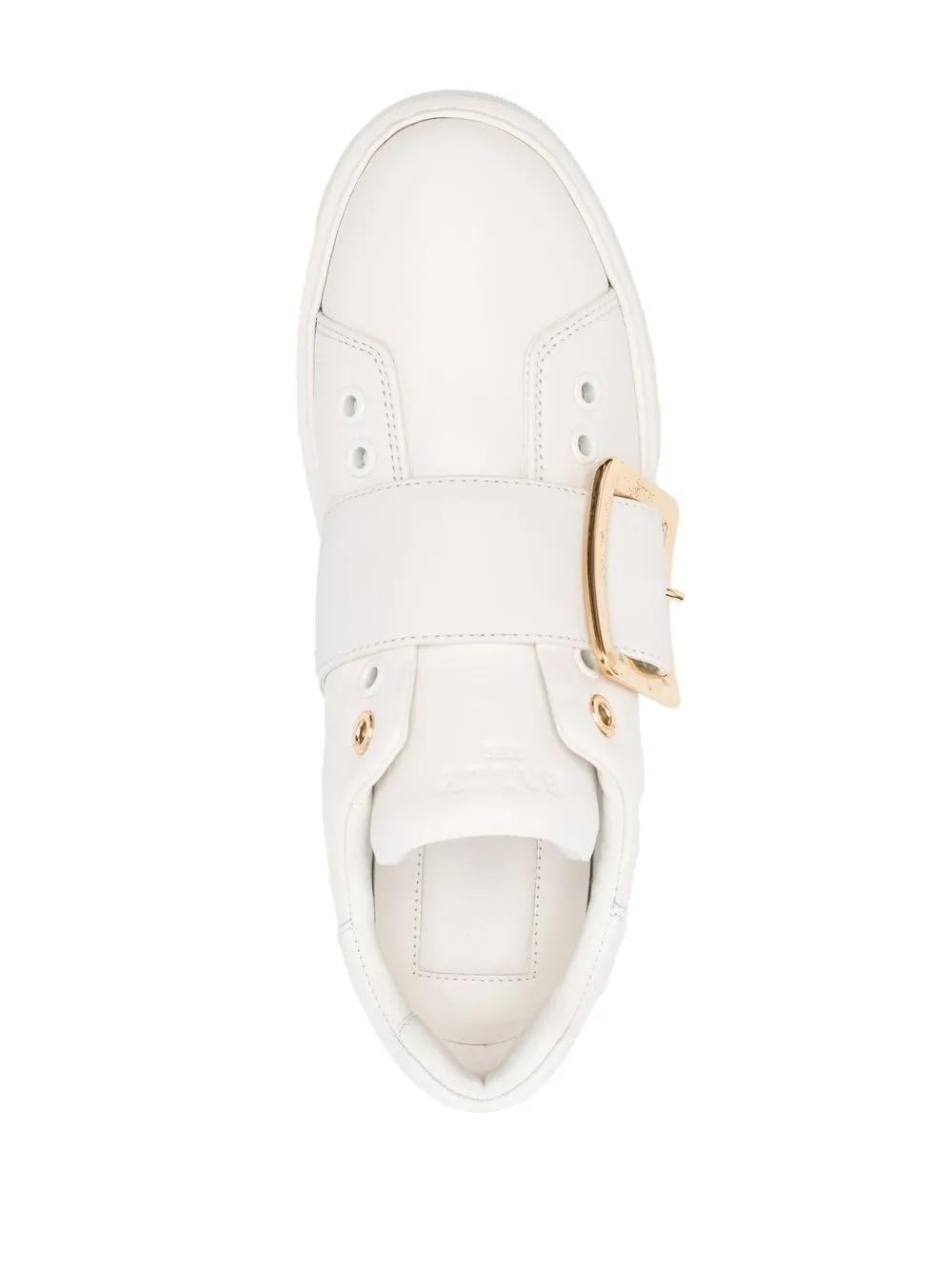 Shop Bally Misty Buckle-detail Sneakers In White