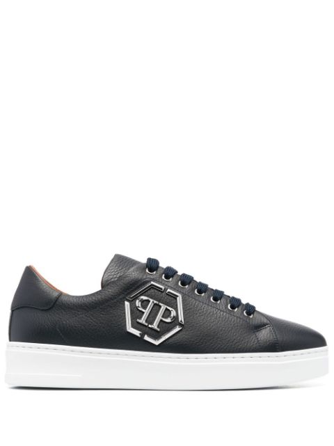 Philipp Plein leather low-top sneakers Men