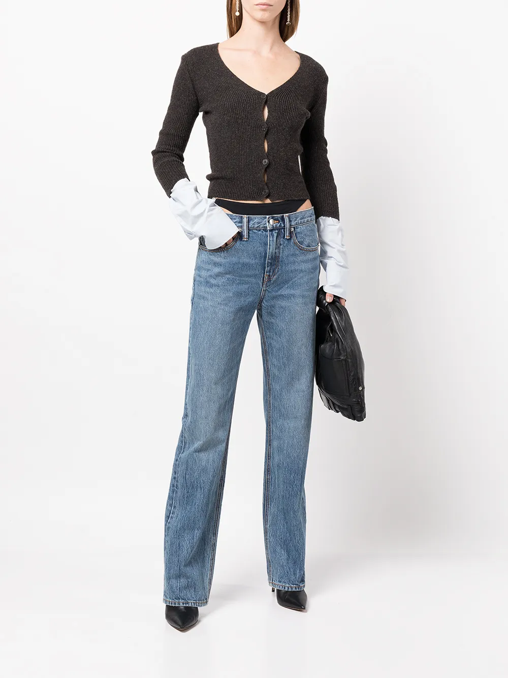 Alexander Wang Gerippter Cardigan im Layering-Look | Cardigans | Image 2
