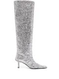 Alexander Wang Viola 60mm glitter long boots - Silver
