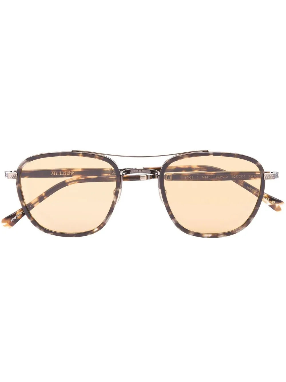 

Garrett Leight tortoiseshell square-frame sunglasses - Brown