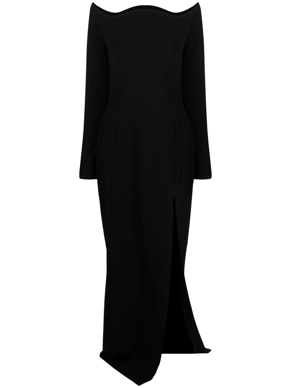Monot Off-shoulder Long Dress In Black