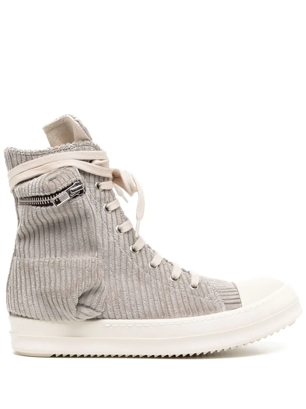 

Rick Owens DRKSHDW tenis altos con agujetas - Gris