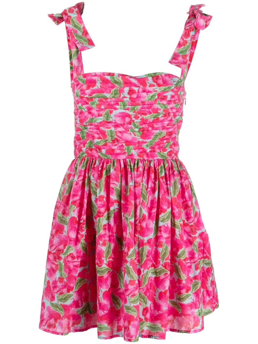 

De La Vali vestido con escote corazón y estampado floral - Rosado