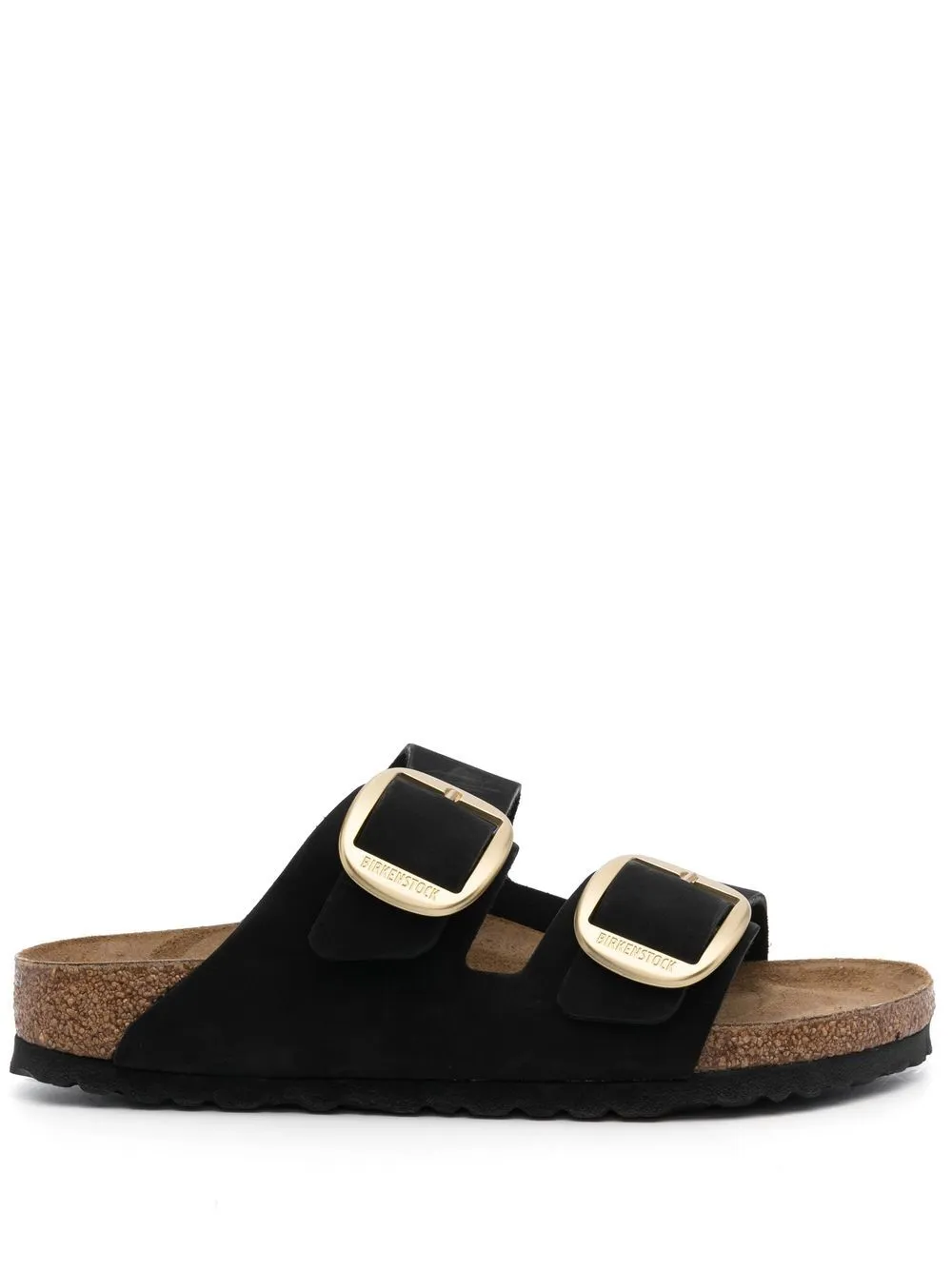 Shop Birkenstock Arizona Side-buckle Slides In Black