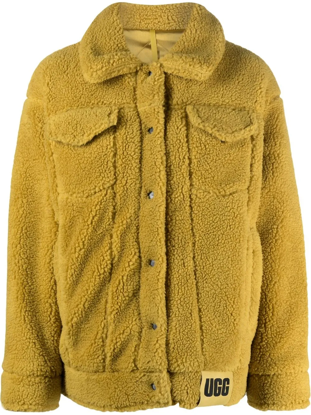 

UGG faux-shearling button-down jacket - Yellow