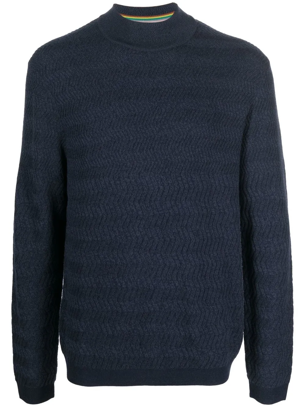 

Paul Smith textured-knit detail jumper - Blue