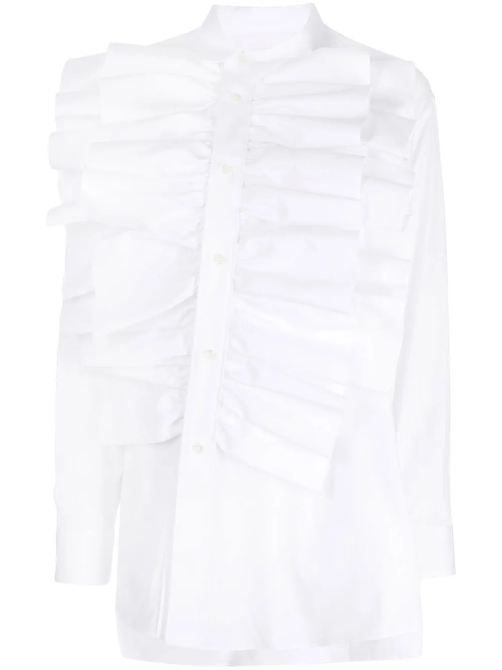 

Comme Des Garçons Comme Des Garçons camisa con volante - Blanco