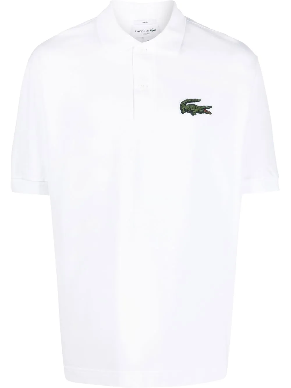 

Lacoste playera tipo polo con parche del logo - Blanco