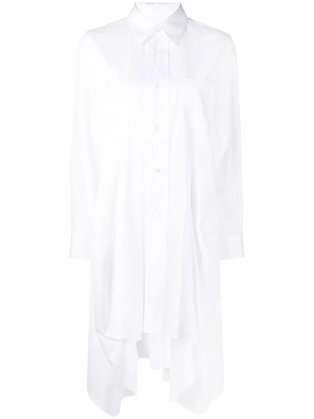 

Comme Des Garçons button-down fastening midi shirt - White