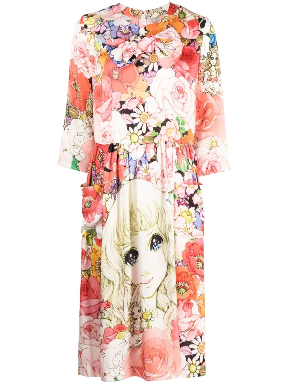 

Comme Des Garçons Girl floral-print midi dress - Multicolour