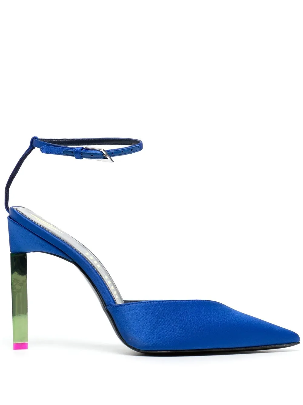 

The Attico pointed-toe 110mm satin pumps - Blue