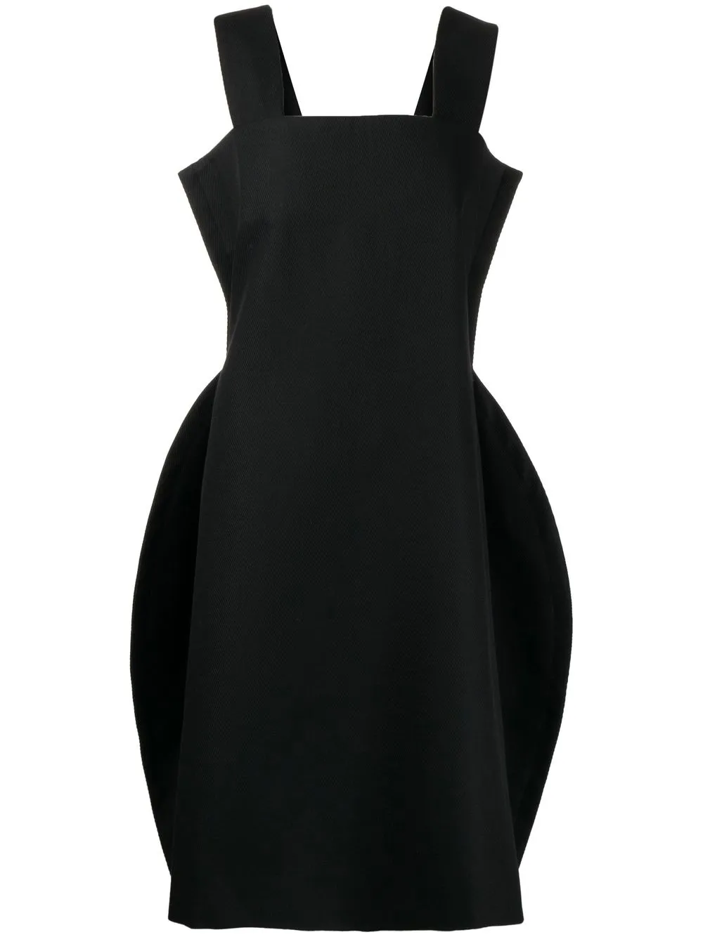 

Comme Des Garçons Comme Des Garçons vestido midi con cuello cuadrado - Negro