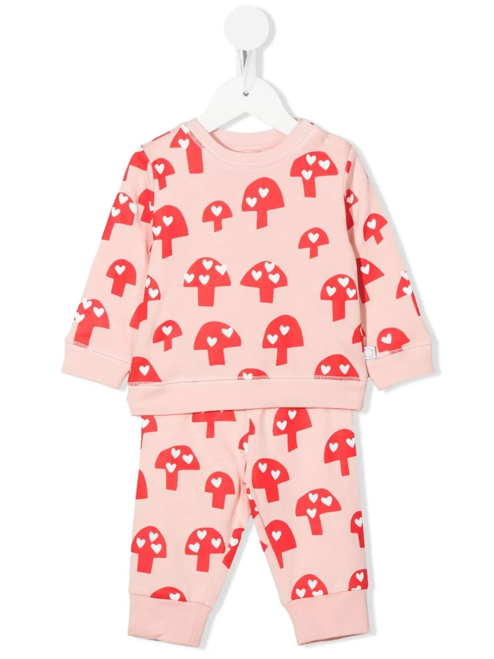 

Stella McCartney Kids traje deportivo con logo estampado - Rosado