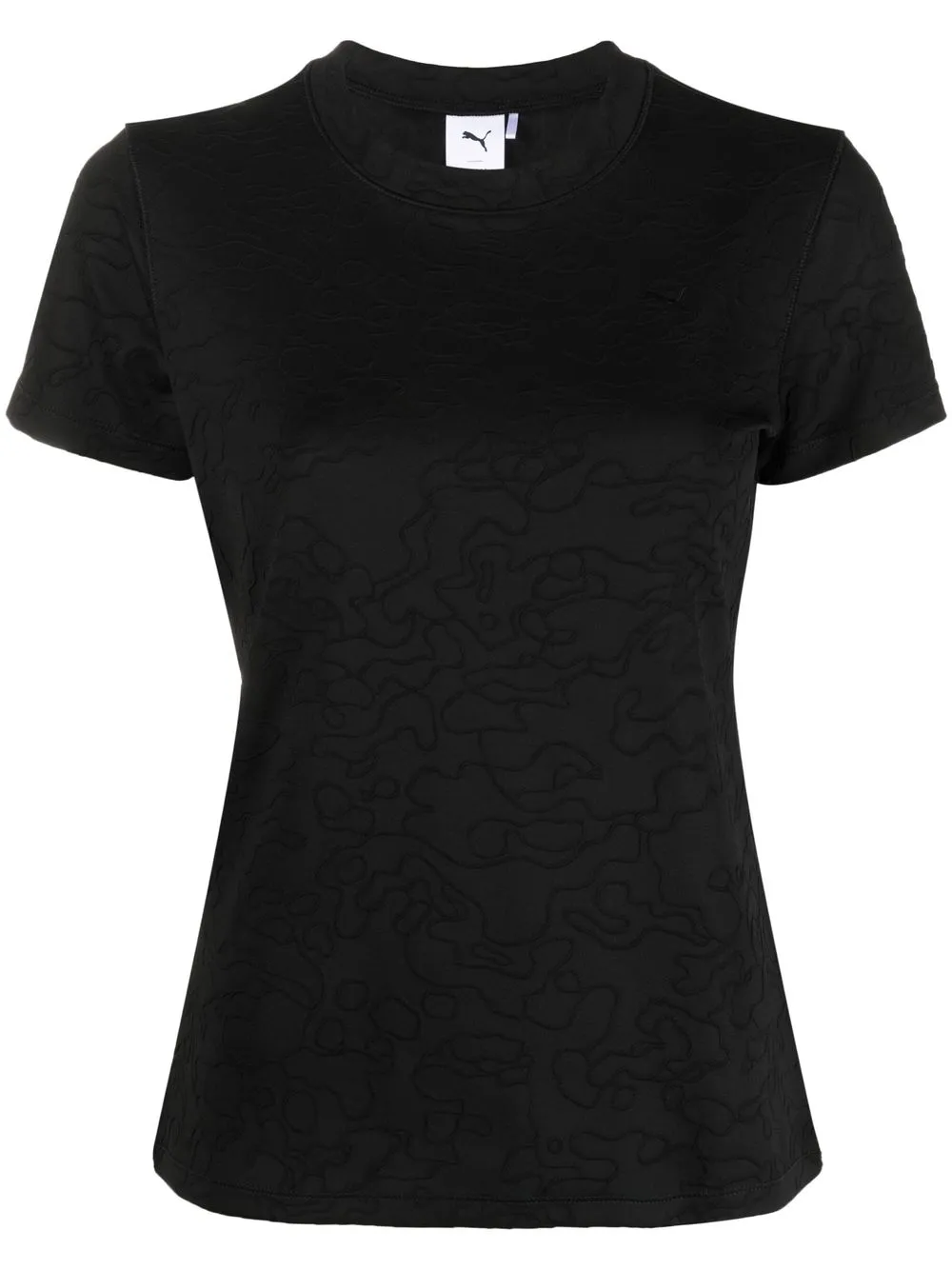 

PUMA textured embroidered-logo T-shirt - Black