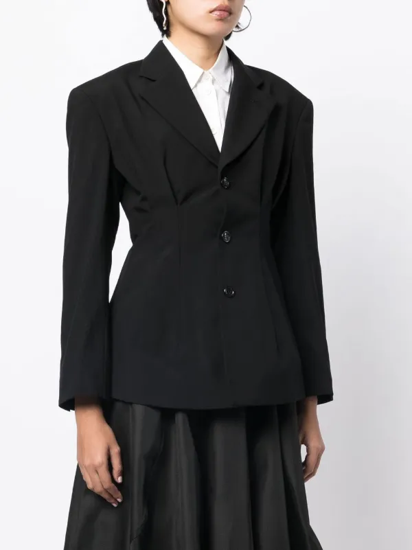 Comme Des Garçons single-breasted Wool Blazer | Black | FARFETCH