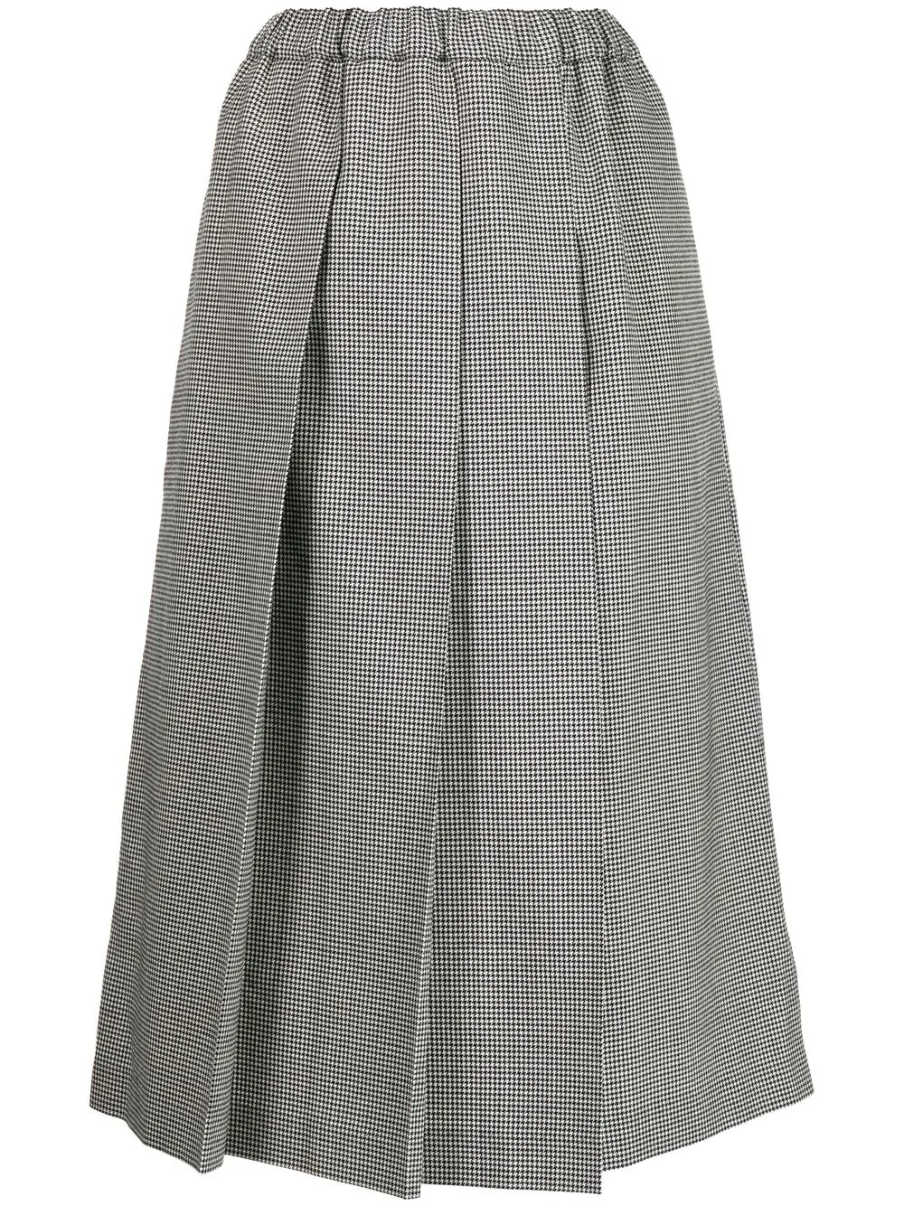 

Comme Des Garçons Girl houndstooth knitted midi skirt - Black